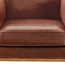 Brown Brooklyn Faux Leather Armchair